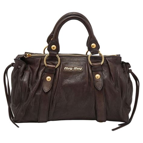 miu miu brown leather handbag|miu outlet store.